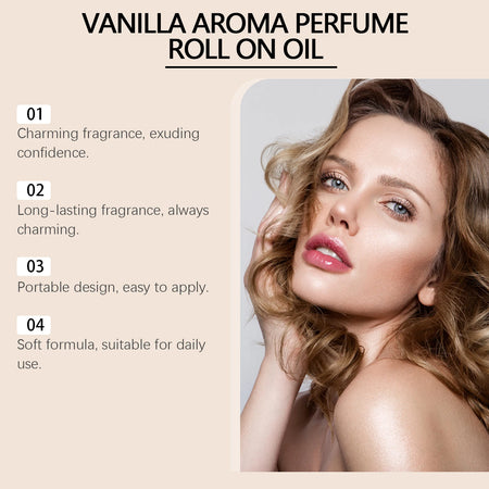 Roxelis 30ml Vanilla Pheromone Perfume Roller Ball Long Lasting Elegant Fragrance Romantic Dating