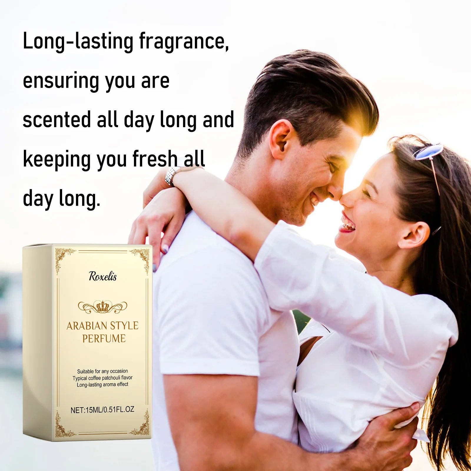 Roxelis 15ml Coffee Aroma Perfume Arabian Style Fresh Elegant Lasting Fragrance Charming