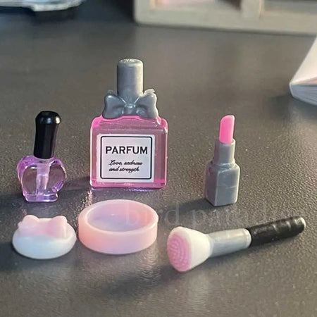 Cute 1/12 Scale Miniature Model Toys Mini Lipstick Perfume Dolls Makeup Scene Pretend Play