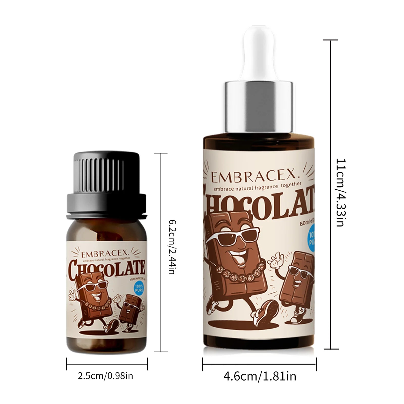 10ml+60ml Chocolate Essential Oils Chocolate Perfume Sweet Fragrance Chocolate Parfum Oils For Diffuser